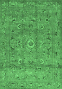 Abstract Emerald Green Contemporary Rug, con1356emgrn