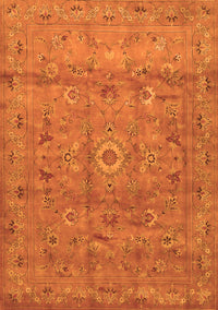 Abstract Orange Contemporary Rug, con1356org