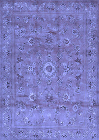 Abstract Blue Contemporary Rug, con1356blu