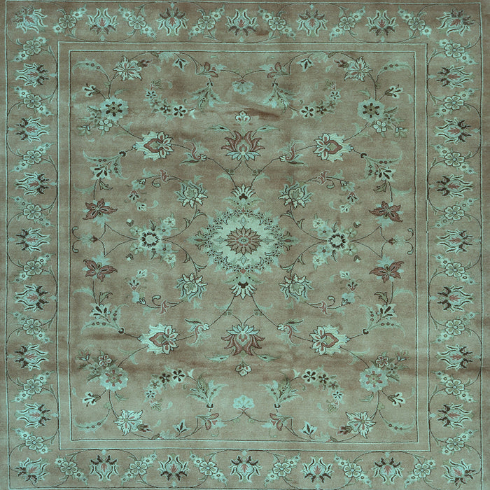 Square Machine Washable Abstract Light Blue Contemporary Rug, wshcon1356lblu