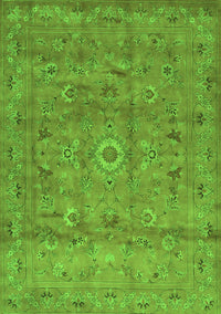 Abstract Green Contemporary Rug, con1356grn