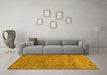 Machine Washable Abstract Yellow Contemporary Rug in a Living Room, wshcon1356yw