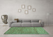 Machine Washable Abstract Turquoise Contemporary Area Rugs in a Living Room,, wshcon1356turq