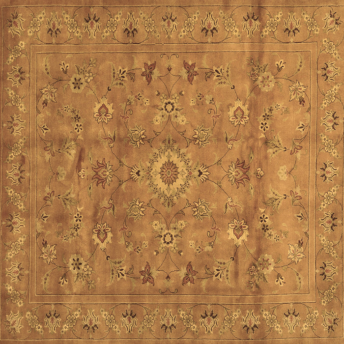 Square Machine Washable Abstract Brown Contemporary Rug, wshcon1356brn
