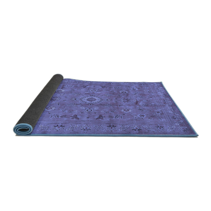 Sideview of Abstract Blue Contemporary Rug, con1356blu