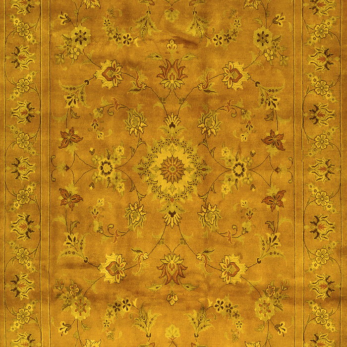 Abstract Yellow Contemporary Rug, con1356yw