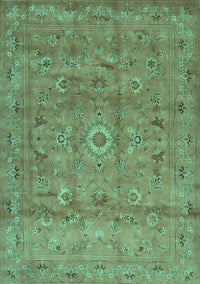 Abstract Turquoise Contemporary Rug, con1356turq