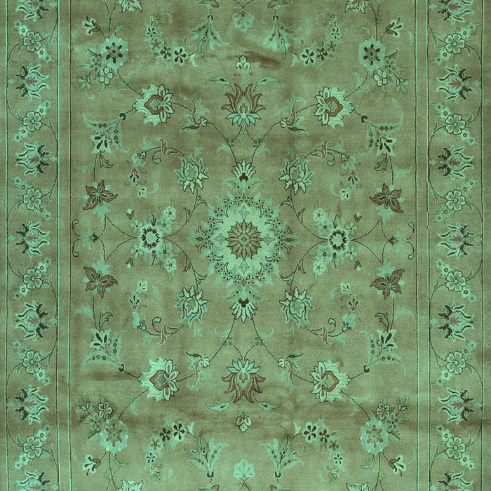 Abstract Turquoise Contemporary Rug, con1356turq