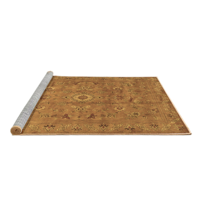 Sideview of Machine Washable Abstract Brown Contemporary Rug, wshcon1356brn