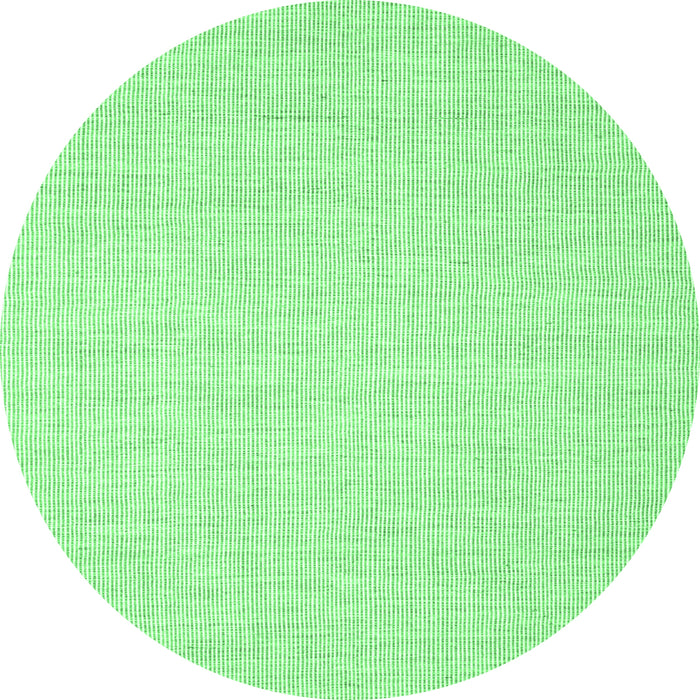 Round Abstract Emerald Green Contemporary Rug, con1357emgrn