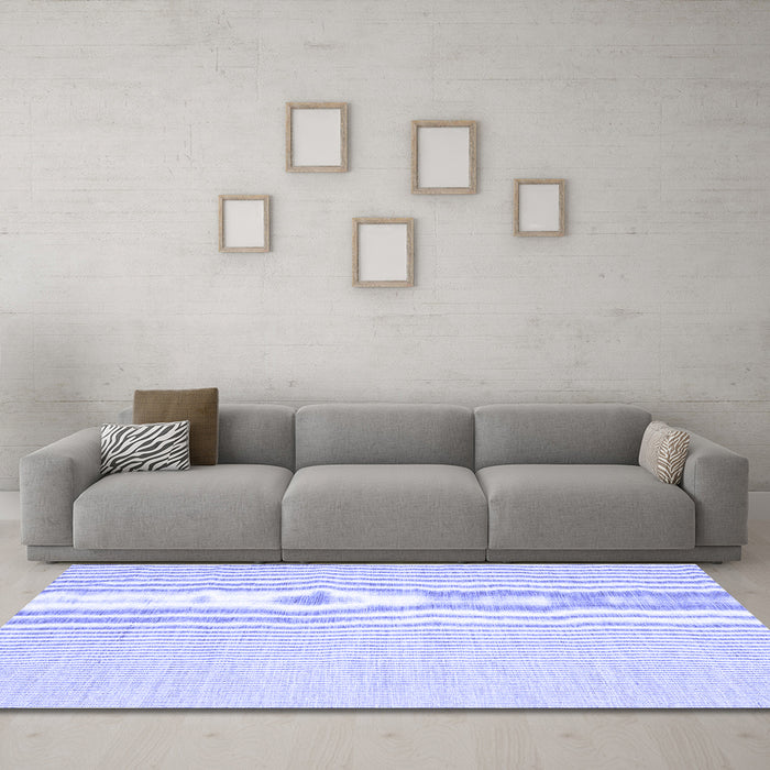 Machine Washable Abstract Blue Contemporary Rug in a Living Room, wshcon1357blu