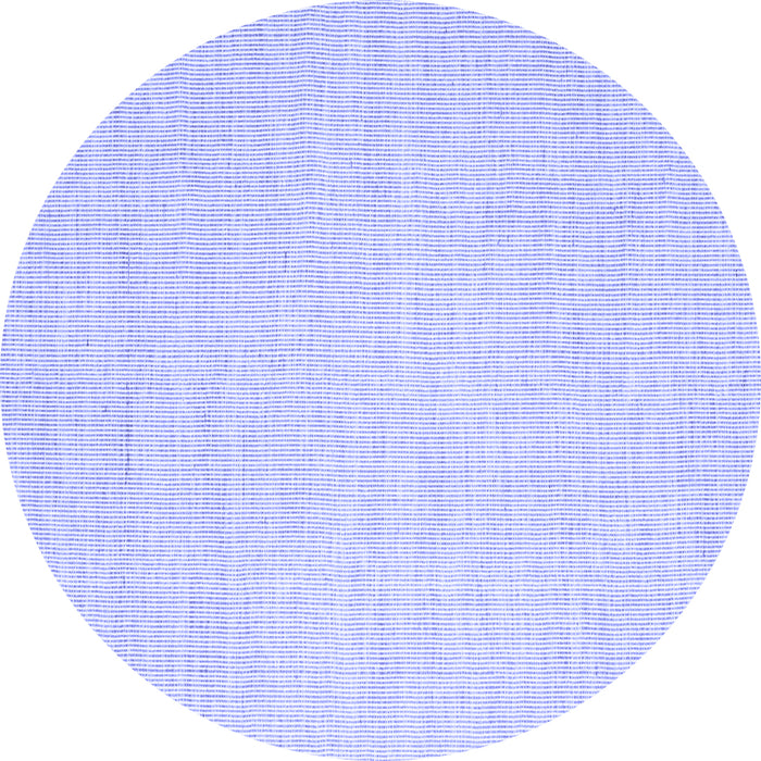 Round Abstract Blue Contemporary Rug, con1357blu