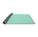 Sideview of Abstract Turquoise Contemporary Rug, con1357turq