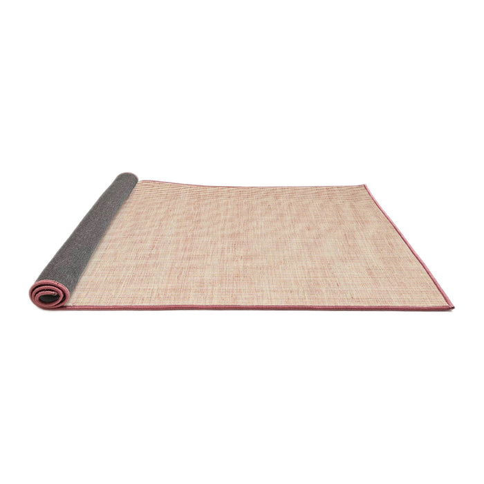 Thickness of Contemporary Light Salmon Rose Pink Modern Rug, con1358