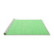 Sideview of Machine Washable Abstract Emerald Green Contemporary Area Rugs, wshcon1358emgrn