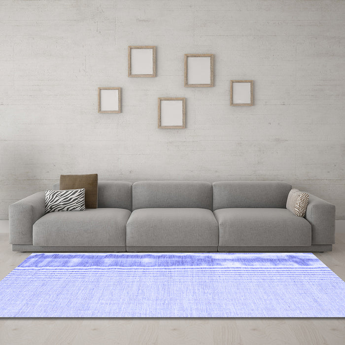 Machine Washable Abstract Blue Contemporary Rug in a Living Room, wshcon1358blu