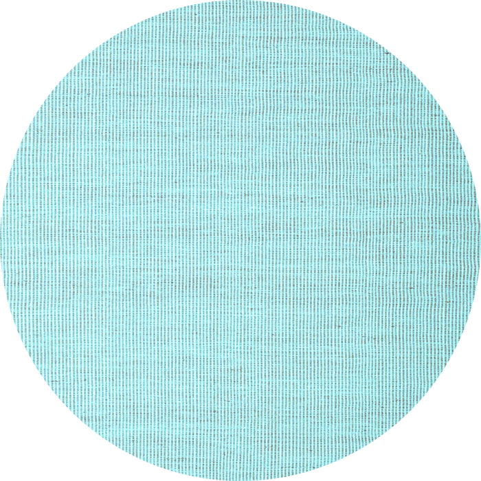Round Abstract Light Blue Contemporary Rug, con1358lblu