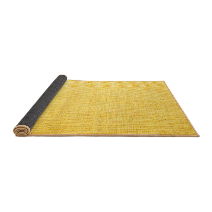 Sideview of Abstract Yellow Contemporary Rug, con1358yw