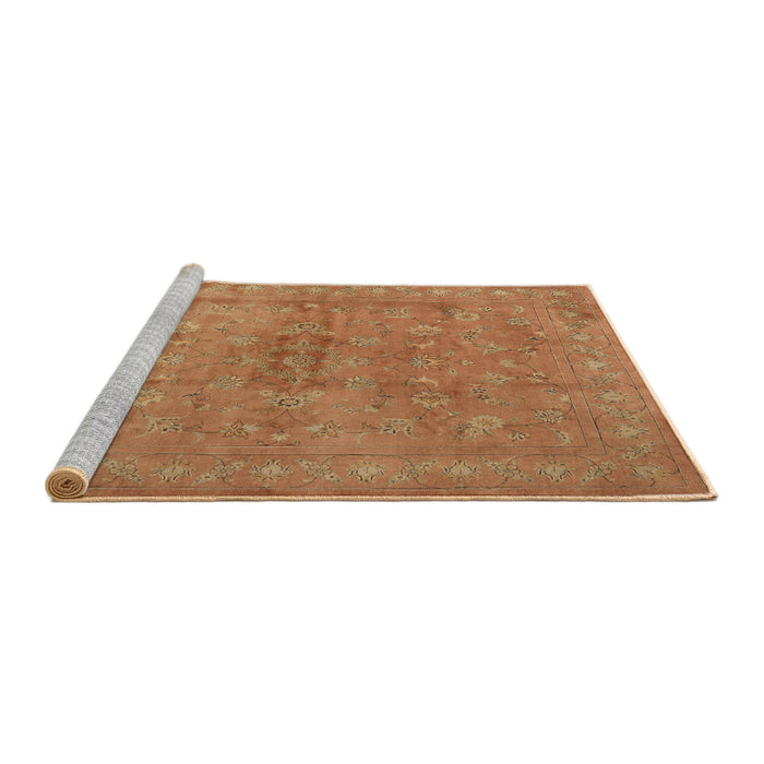 Serging Thickness of Machine Washable Contemporary Orange Rug, wshcon1359