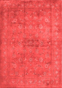 Abstract Red Contemporary Rug, con1359red