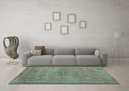 Machine Washable Abstract Light Blue Contemporary Rug in a Living Room, wshcon1359lblu