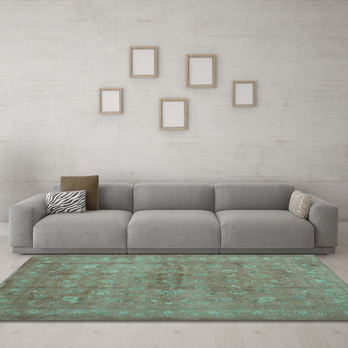 Machine Washable Abstract Light Blue Contemporary Rug in a Living Room, wshcon1359lblu