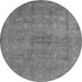 Square Abstract Gray Contemporary Rug, con1359gry