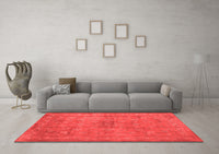 Machine Washable Abstract Red Contemporary Rug, wshcon1359red