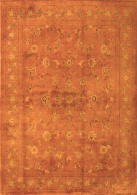 Abstract Orange Contemporary Rug, con1359org