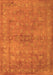 Abstract Orange Contemporary Rug, con1359org