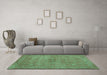 Machine Washable Abstract Turquoise Contemporary Area Rugs in a Living Room,, wshcon1359turq