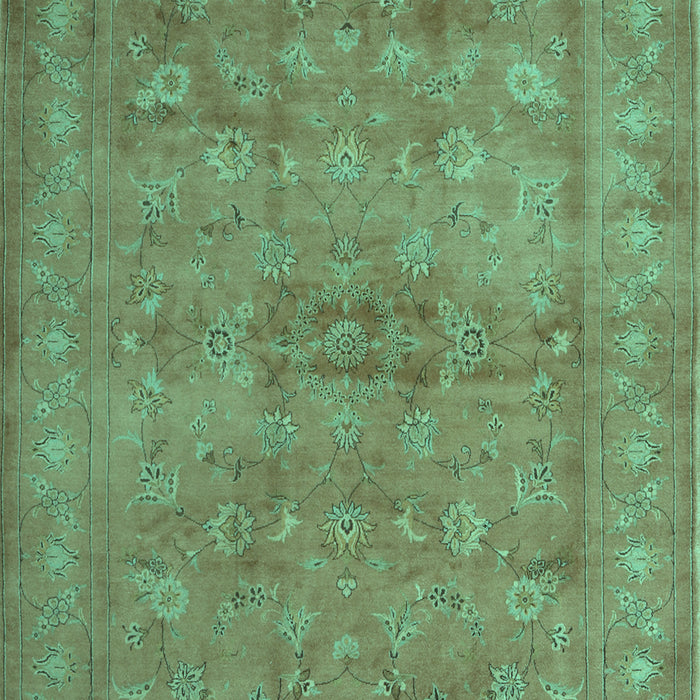 Abstract Turquoise Contemporary Rug, con1359turq