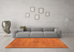 Machine Washable Abstract Orange Contemporary Area Rugs in a Living Room, wshcon1359org