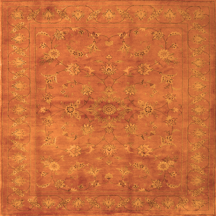 Serging Thickness of Abstract Orange Contemporary Rug, con1359org
