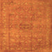 Serging Thickness of Abstract Orange Contemporary Rug, con1359org