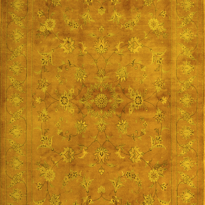 Abstract Yellow Contemporary Rug, con1359yw