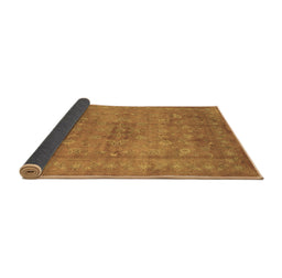 Sideview of Abstract Brown Contemporary Rug, con1359brn
