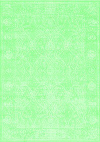 Abstract Emerald Green Contemporary Rug, con135emgrn