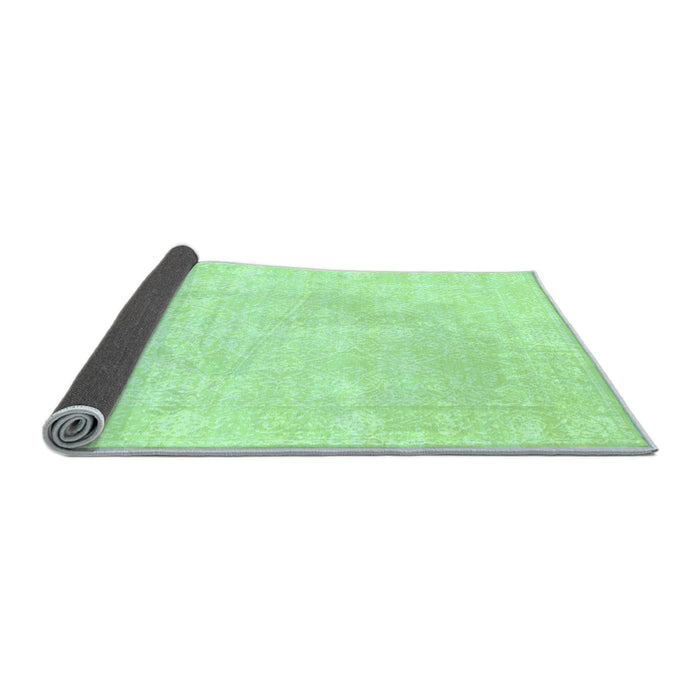 Sideview of Abstract Light Blue Contemporary Rug, con135lblu