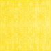 Square Machine Washable Abstract Yellow Contemporary Rug, wshcon135yw