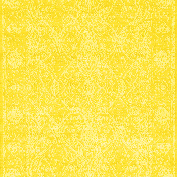 Abstract Yellow Contemporary Rug, con135yw