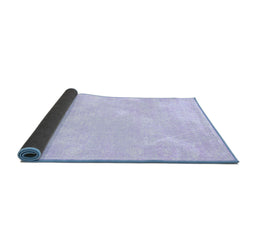 Sideview of Abstract Blue Contemporary Rug, con135blu