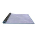 Sideview of Abstract Blue Contemporary Rug, con135blu