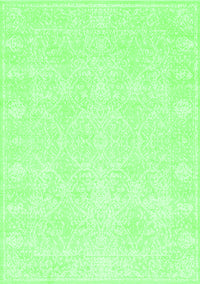 Abstract Green Contemporary Rug, con135grn