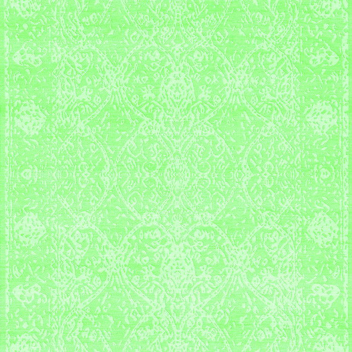Serging Thickness of Machine Washable Abstract Green Contemporary Area Rugs, wshcon135grn