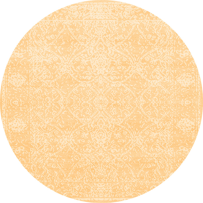 Square Abstract Orange Contemporary Rug, con135org