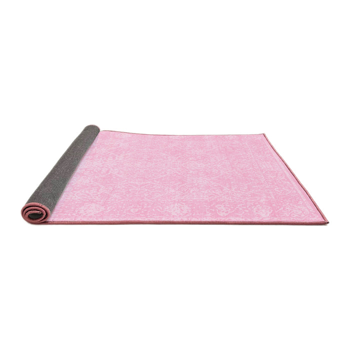 Sideview of Abstract Pink Contemporary Rug, con135pnk