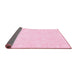 Sideview of Abstract Pink Contemporary Rug, con135pnk