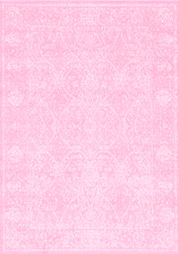 Abstract Pink Contemporary Rug, con135pnk