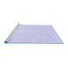 Sideview of Machine Washable Abstract Blue Contemporary Rug, wshcon135blu